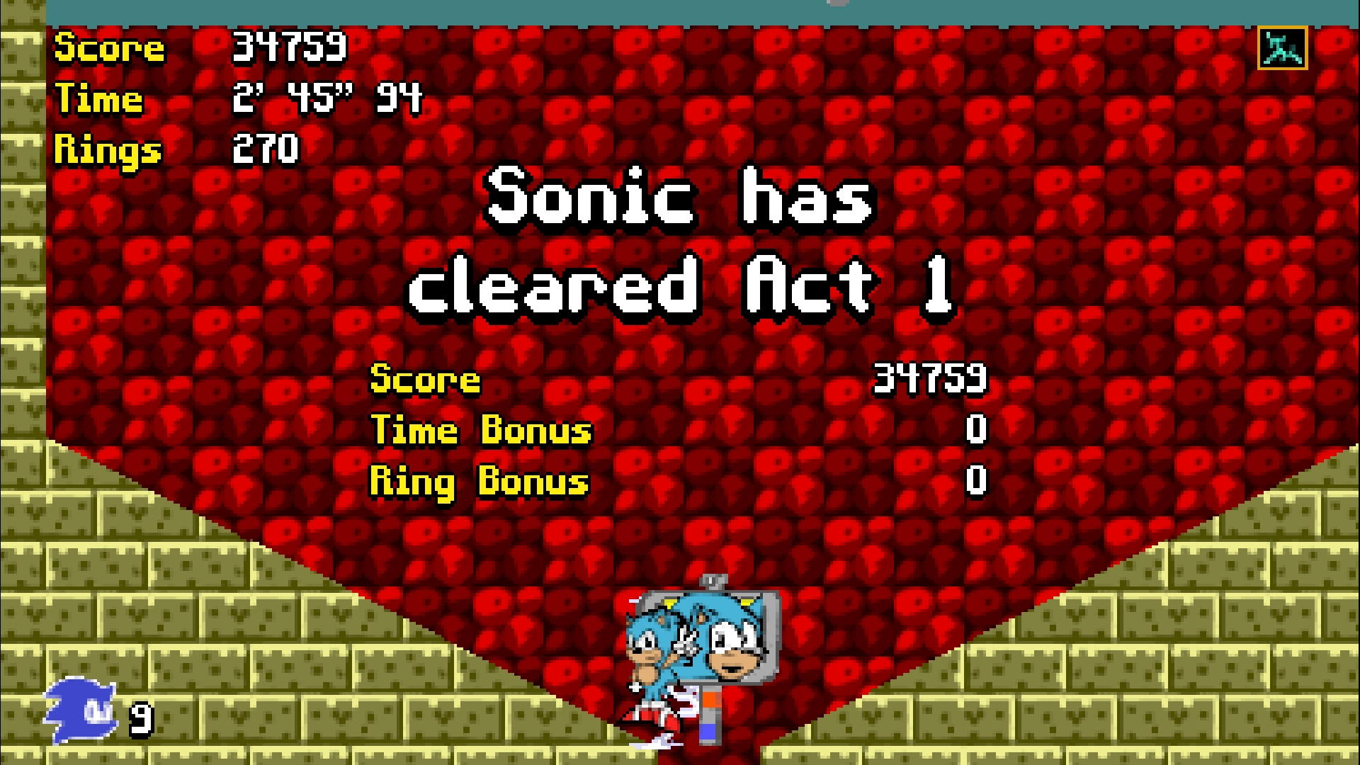 Sonic SMS Remake - Knuckles Gameplay 