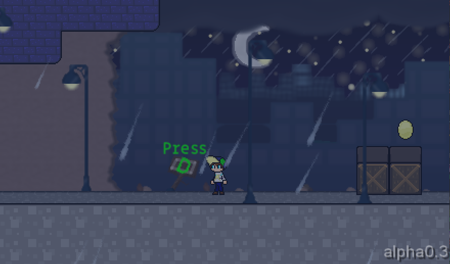 Screenshot of tutorial level Adventure Feeling.
